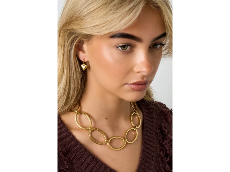 statement ketting schakels goud